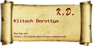 Klitsch Dorottya névjegykártya